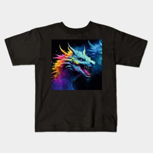 Vibrant Colourful Dragon Kids T-Shirt